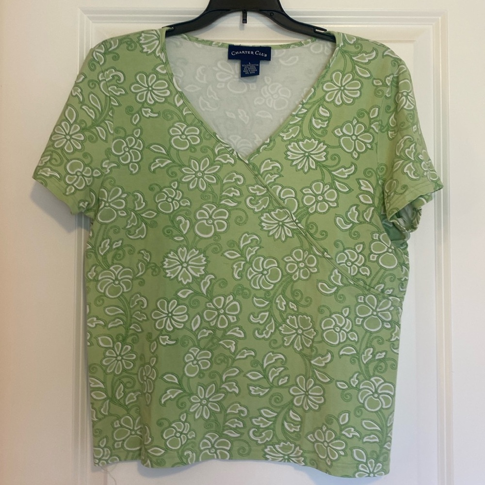 Charter Club v-neck mock wrap top.